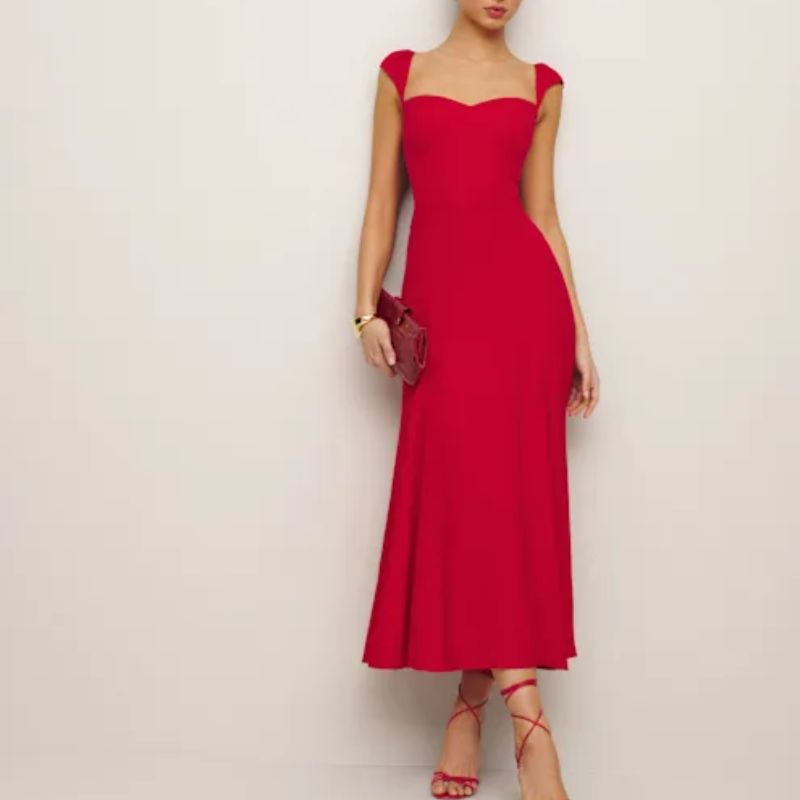red aline dress