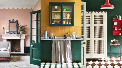 Three brightly painted rooms by Annie Sloan