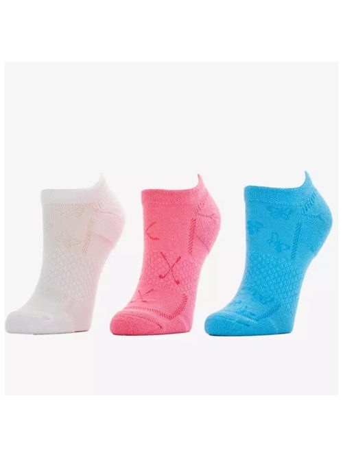 Ladies Textured Print Low Cut Golf Socks