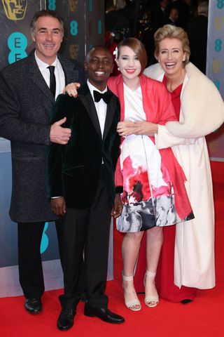 Emma Thompson and family at the BAFTAs 2014