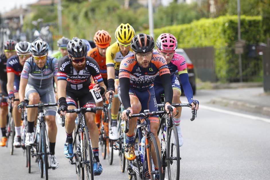 Pier Paolo de Negri leads the breakaway