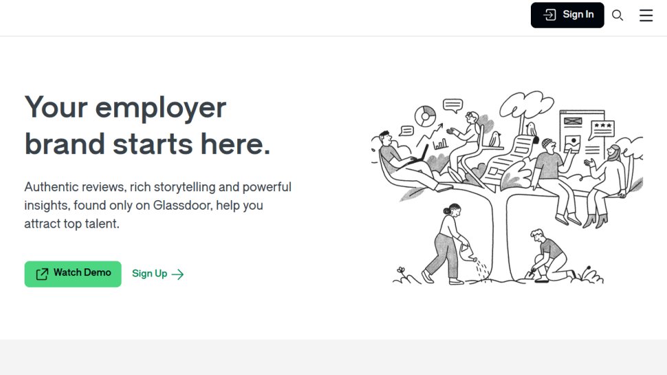 Glassdoor website screenshot (March 2026).