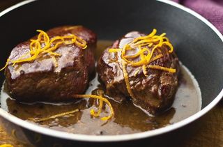 Venison steaks in Marsala