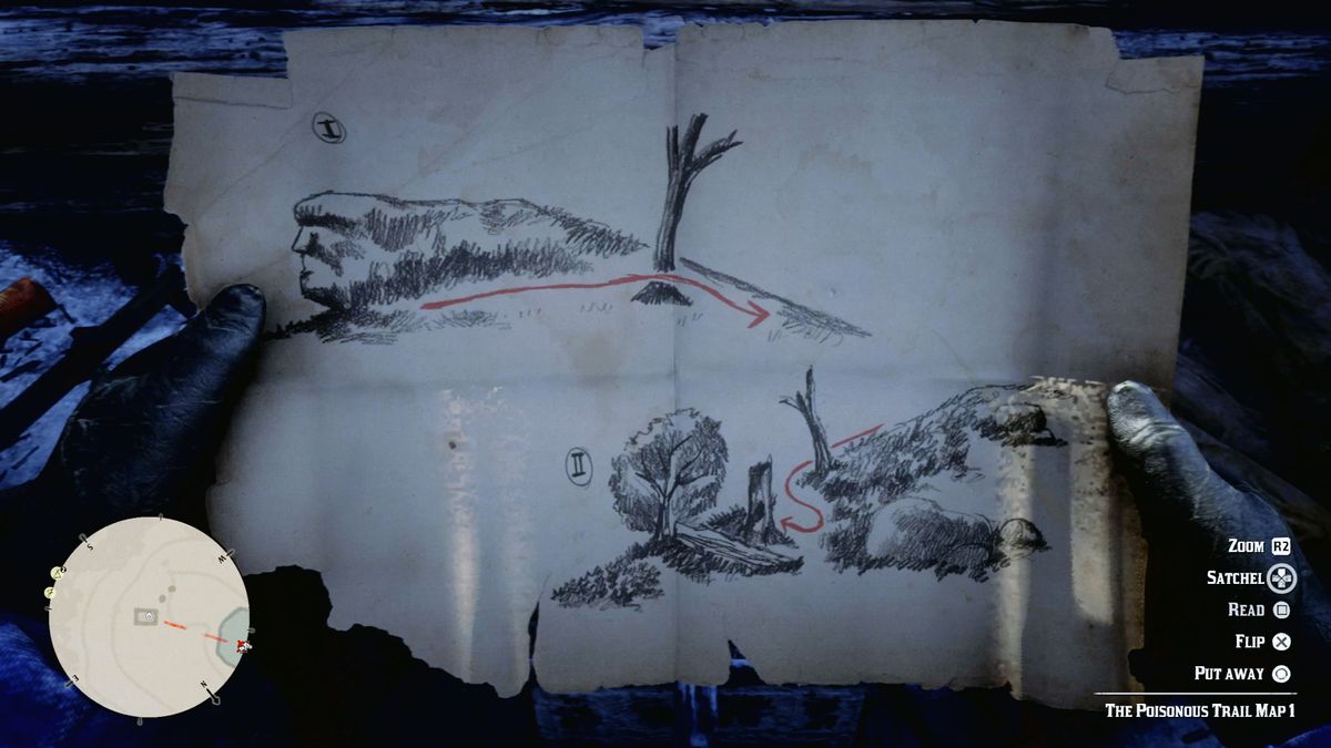 Red Dead Redemption 2 The Poisonous Trail Map 1 How to find and solve the secret Red Dead Redemption 2 Poisonous Trail