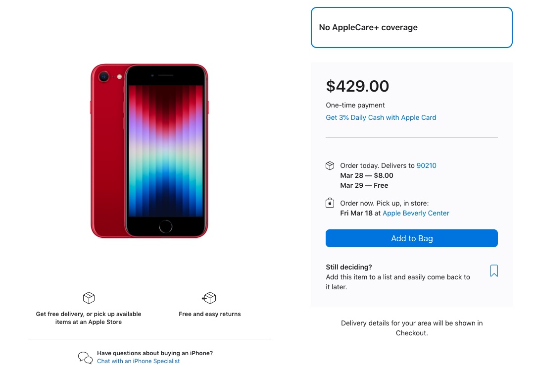 Iphone Se 2022 Deliveries