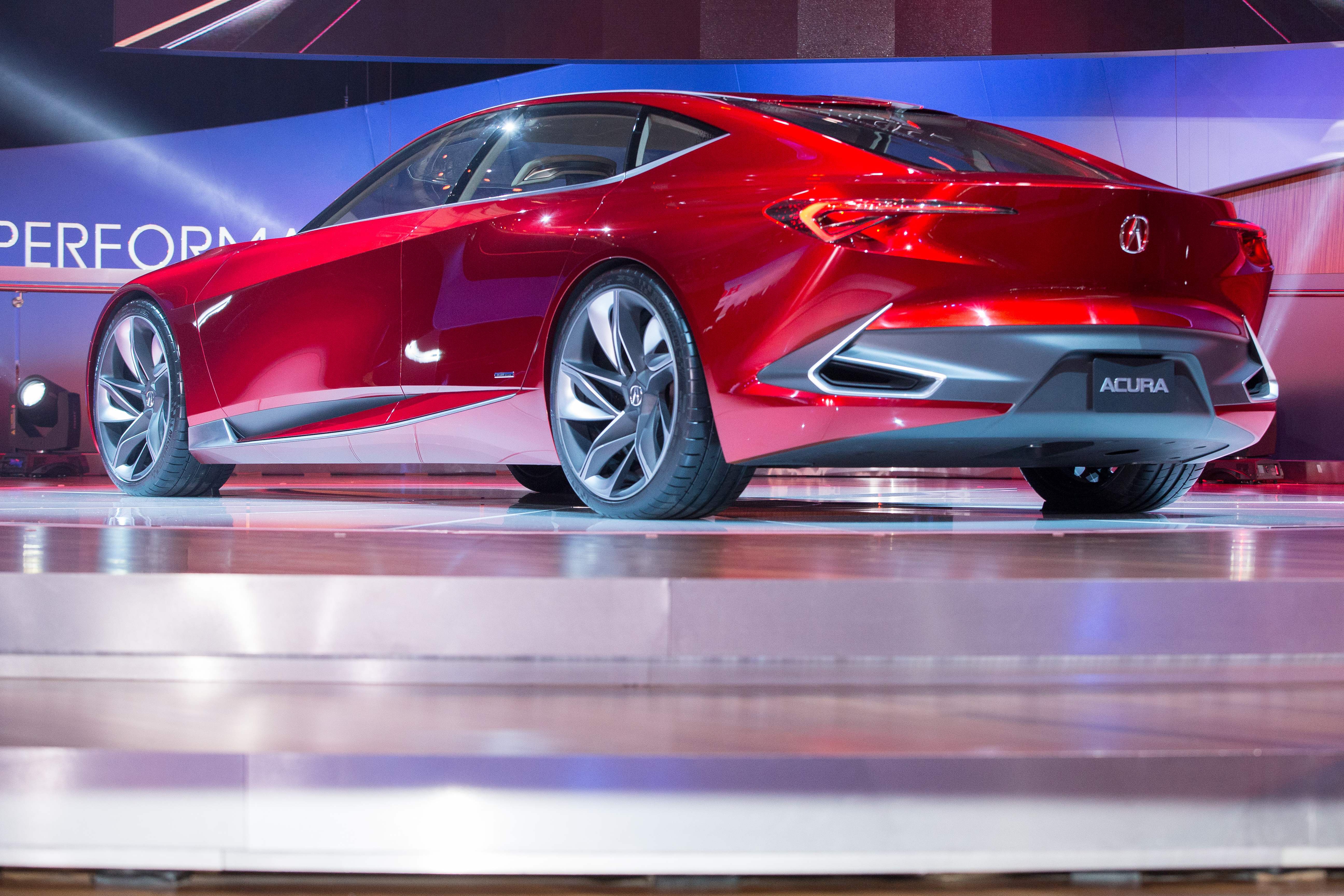 Acura unveils its new Precision Concept at their press conference at the 2016 North American International Auto Show in Detroit, Michigan, January12, 2016. AFP PHOTO/Geoff ROBINS / AFP / GEOF