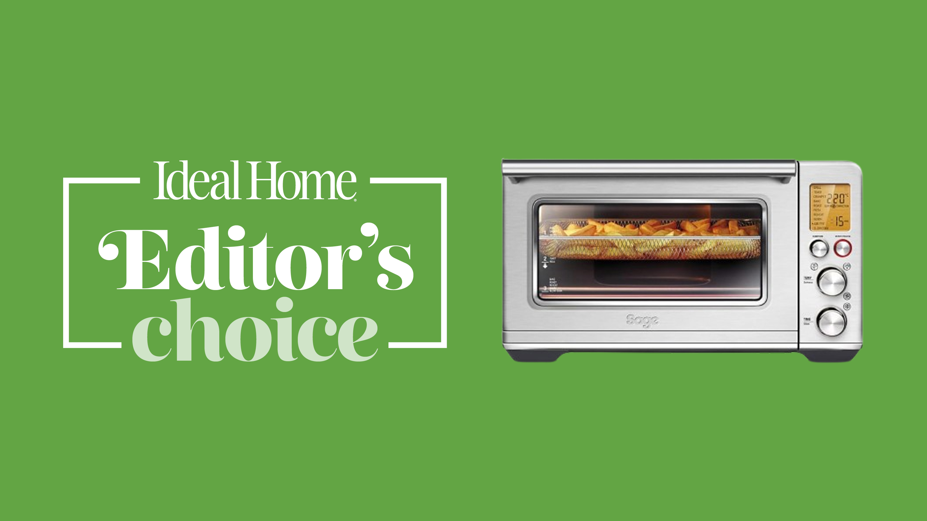 The Sage Smart Oven air fryer on a green background
