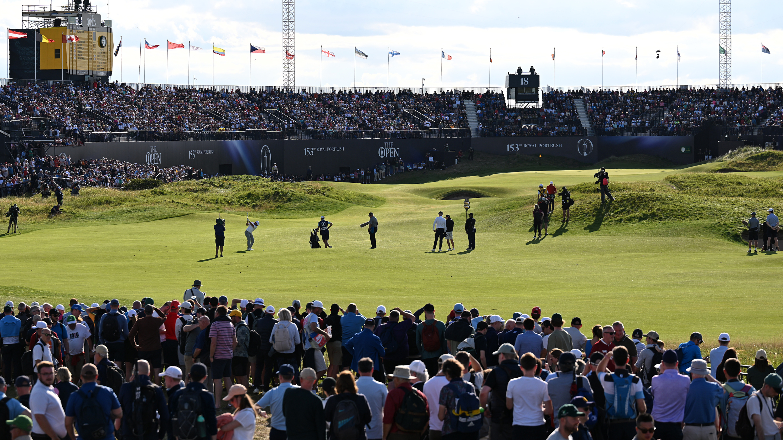 The 18th on day three of The Open at Royal Portrush 