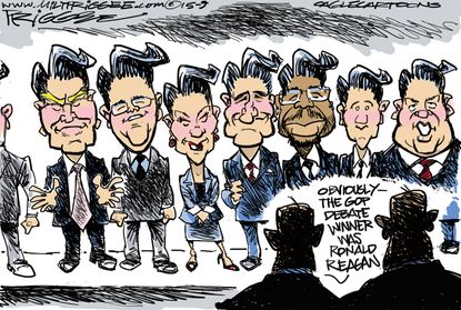 Political cartoon U.S. GOP Debate Reagan