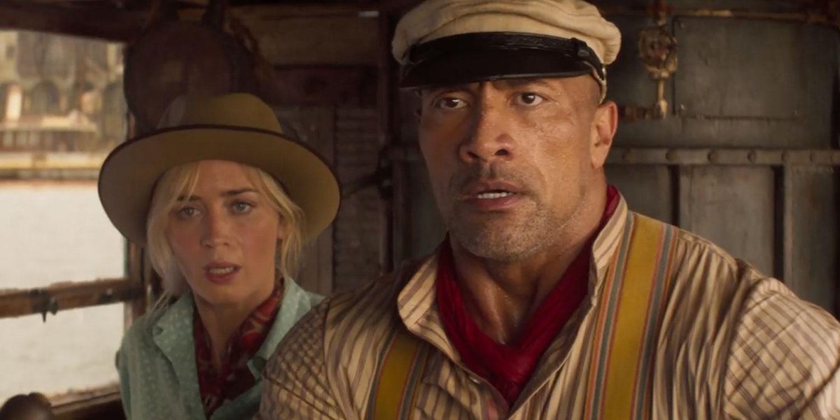 Emily Blunt and Dwayne Johnson in Disney&#039;s Jungle Cruise