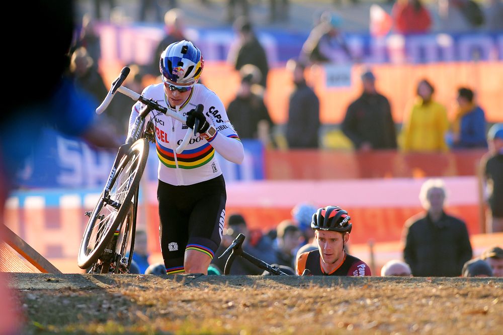 A tough day for Wout Van Aert during round 4 of the UCI Cyclo-cross World Cup in Tabor