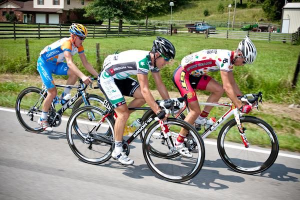 Francois Parisien (Planet Energy), Timothy Duggan (Garmin-Slipstream) and Kiel Reijnen (Jelly Belly) were the day's break away riders.