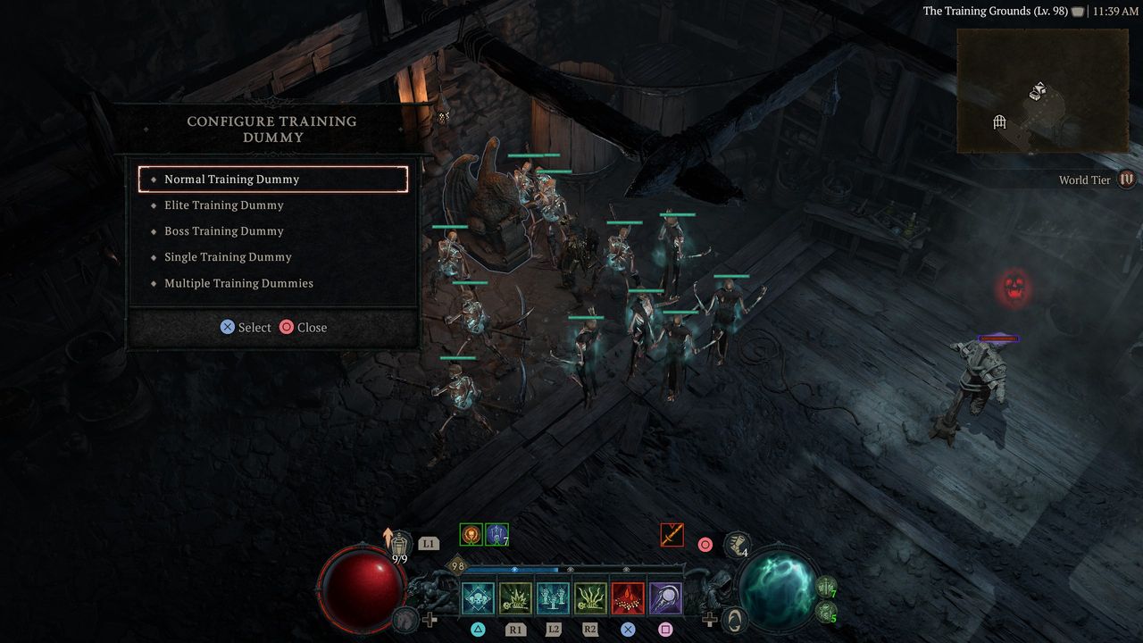 Diablo 4 Training Dummy configuration