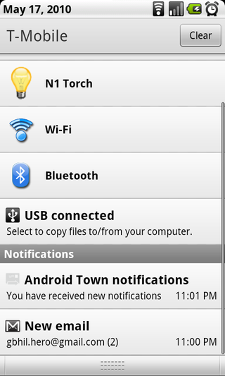 Android Town notifications