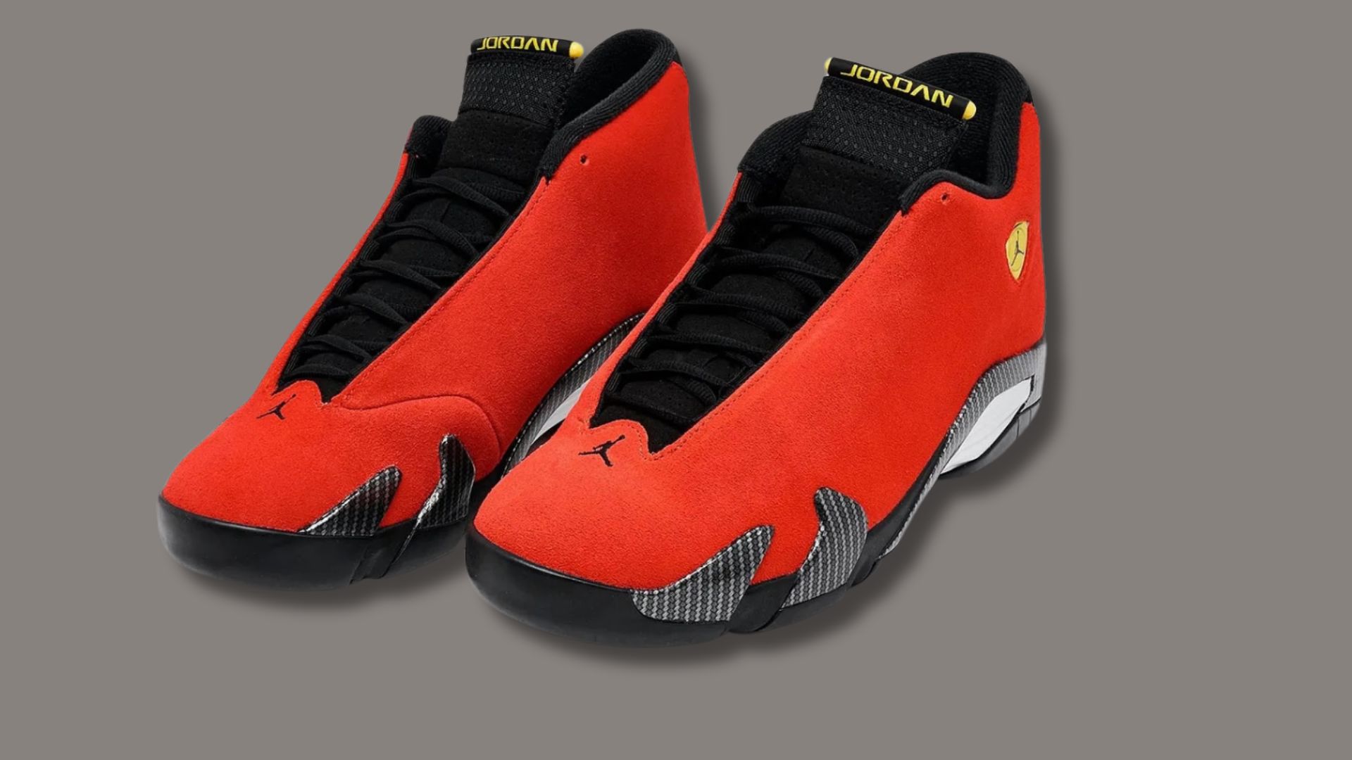 Ferrari 14 Air Jordan showing slightly to the side 