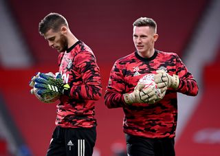 David De Gea, left, has faced strong competition from Dean Henderson