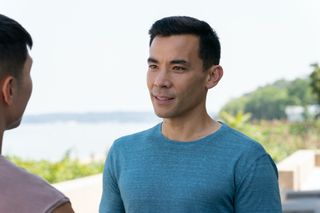Bowen Yang as Howie, on vacation on Fire Island.