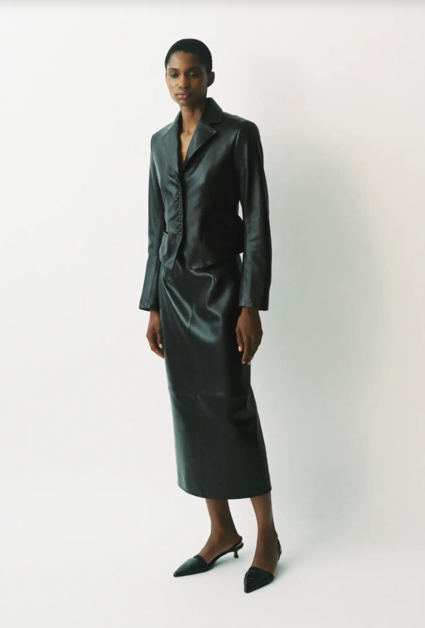 House of dagmar, Slim Tailored Blazer Leather