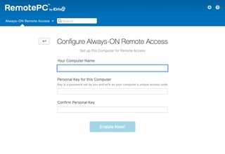 After logging in, you can configure your computer for always-on remote access