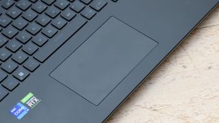 A photograph of the ASUS ROG Strix Scar 17's trackpad