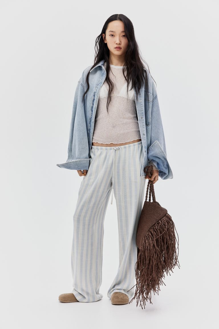 Straight-Leg Drawstring Pants