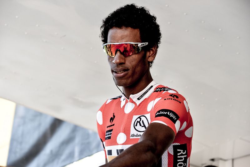 Daniel Teklehaimanot (MTN-Qhubeka) signing on