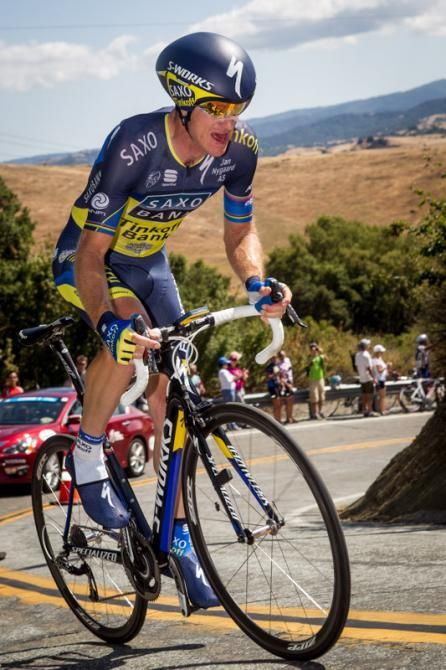 Michael Rogers (Saxo-Tinkoff) was another rider who used a road bike on the climb
