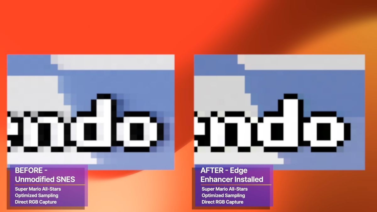 Correcting ghosting around the fonts after modifying the SNES