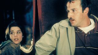 David Arquette and Neve Campbell in Scream 3