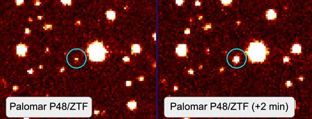 White dots against a red background