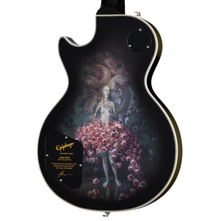 Epiphone Adam Jones "Study for self-portrait with rose skirt and a mouse" by Julie Heffernan Les Paul
