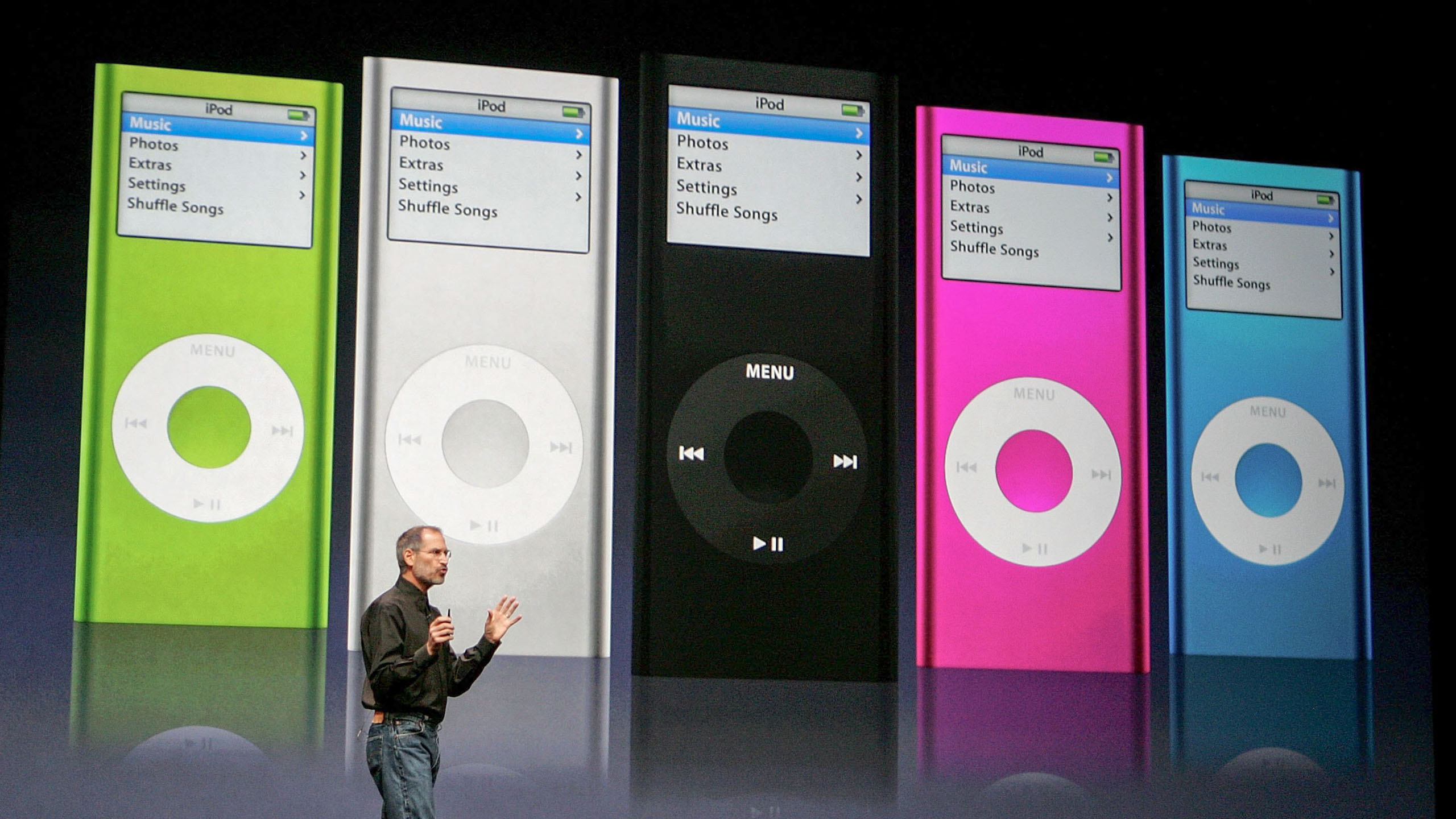 Steve Jobs at iPod Nano event in 2006