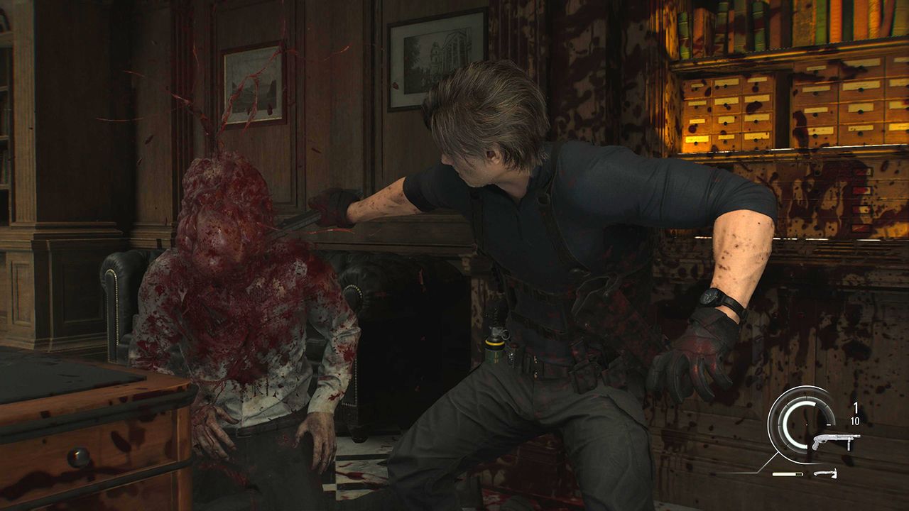 Resident Evil Requiem review; scenes from a video game with zombies