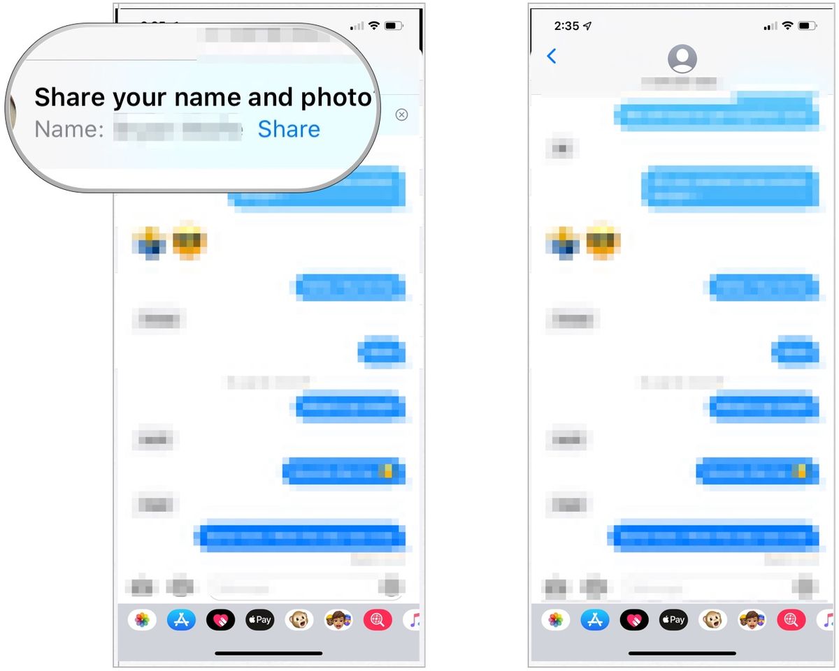 Cara Message Profile How to create, edit and customize your contact profile for iMessages ...