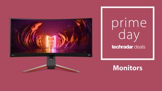 A monitor against a purple background with 