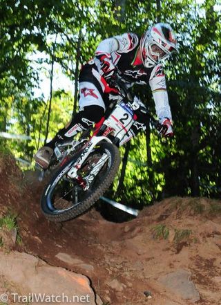 Greg Minnaar (Santa Cruz Syndicate) races to second place at Windham Mountain