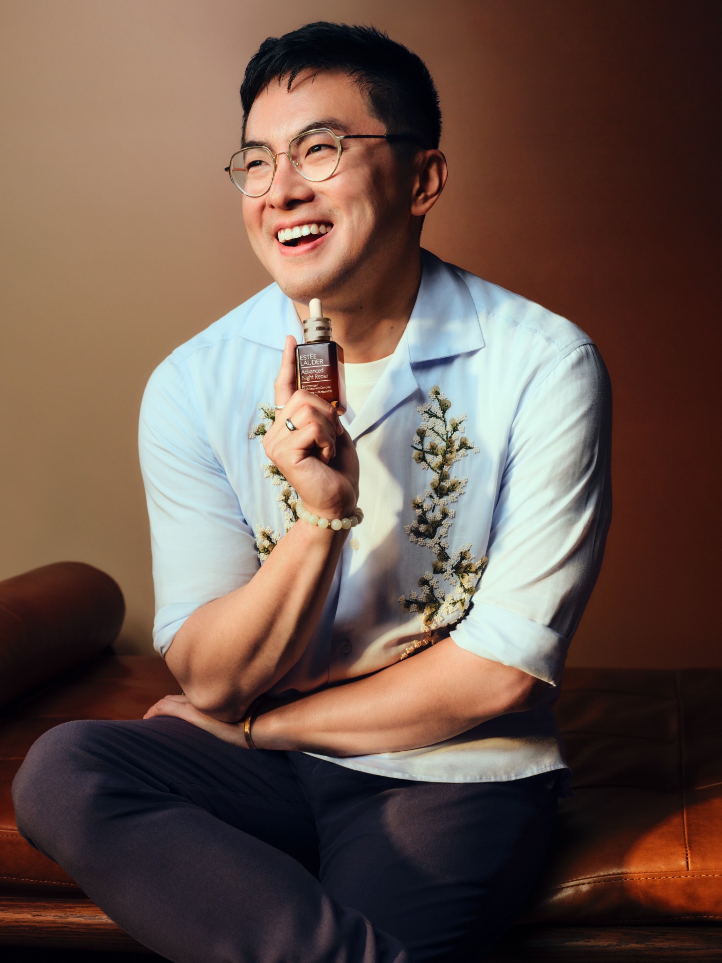 Estée Lauder Guilty as Skin campaign image of Bowen Yang.