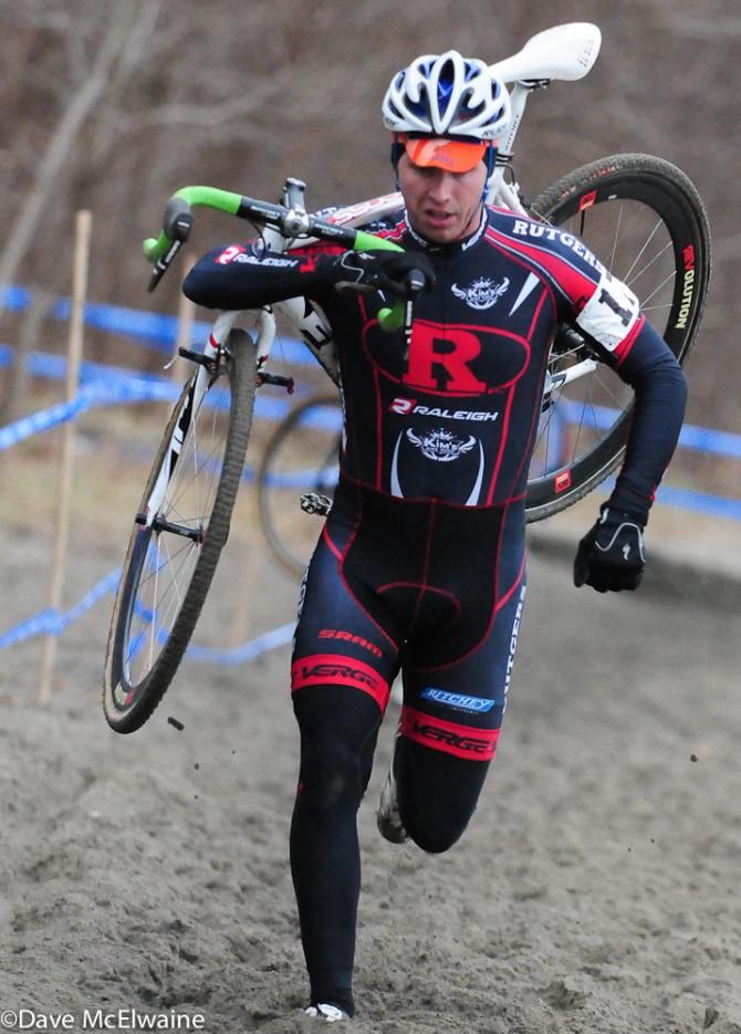 A Raleigh rider running the beach.
