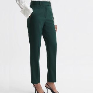 deep autumn wool trousers in forest green