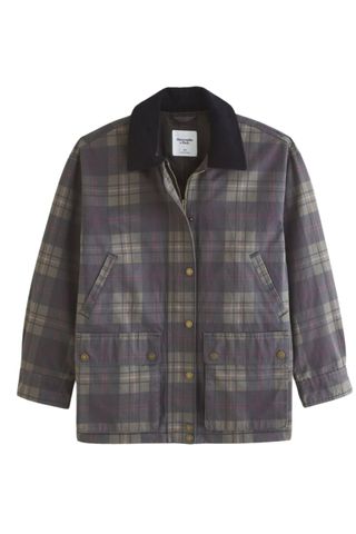 Abercrombie & Fitch Mid-Length Waxed Barn Jacket