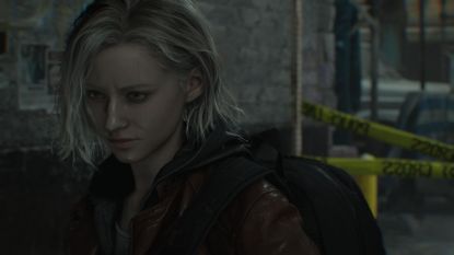 Grace enters a crime scene in Resident Evil Requiem