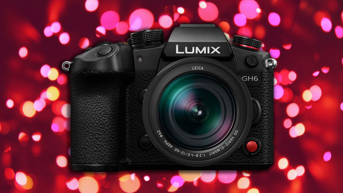 Panasonic LUMIX GH6 on Christmas holiday background