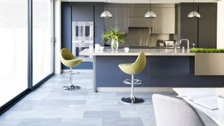 kitchen with luxury vinyl tile flooring