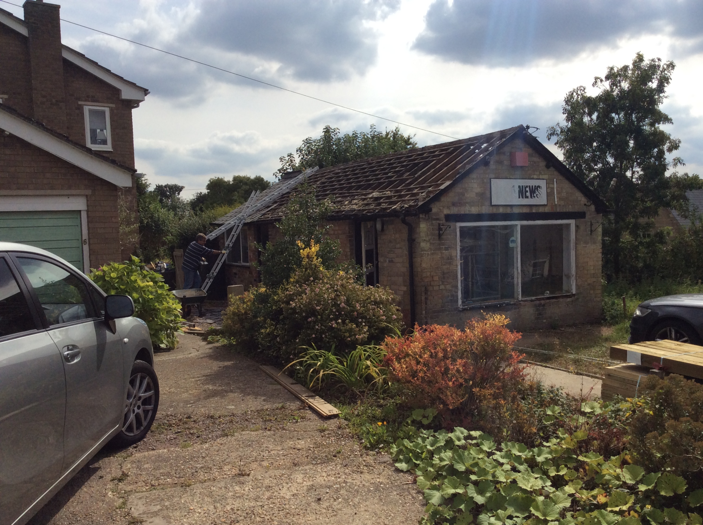 closed down shop on plot of land
