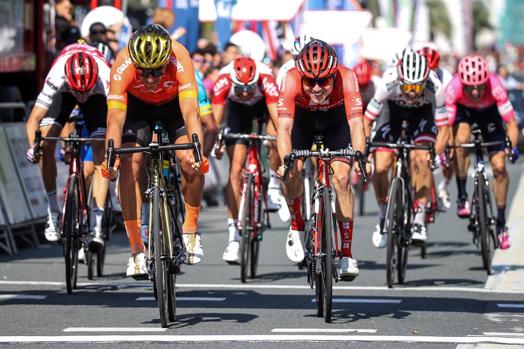 Greg Van Avermaet wins the sprint for second at Clasica San Sebastian