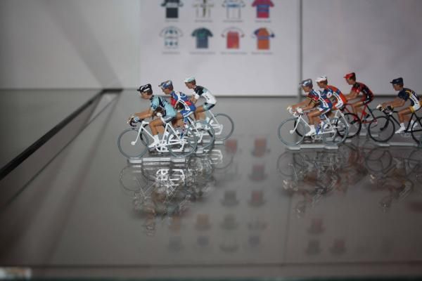 A figurine peloton representing the epic 2011 Tour of Flanders.