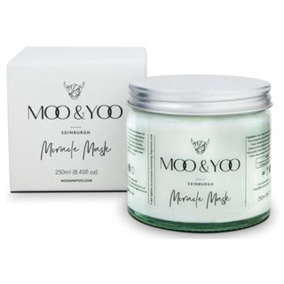 Moo & Yoo Miracle Hair Mask - Marula Oil & Wheat Protein - Hair Masks for Dry Damaged Hair - Vegan & Cruelty Free Hair Treatment - 250ml Recyclable Glass Jar