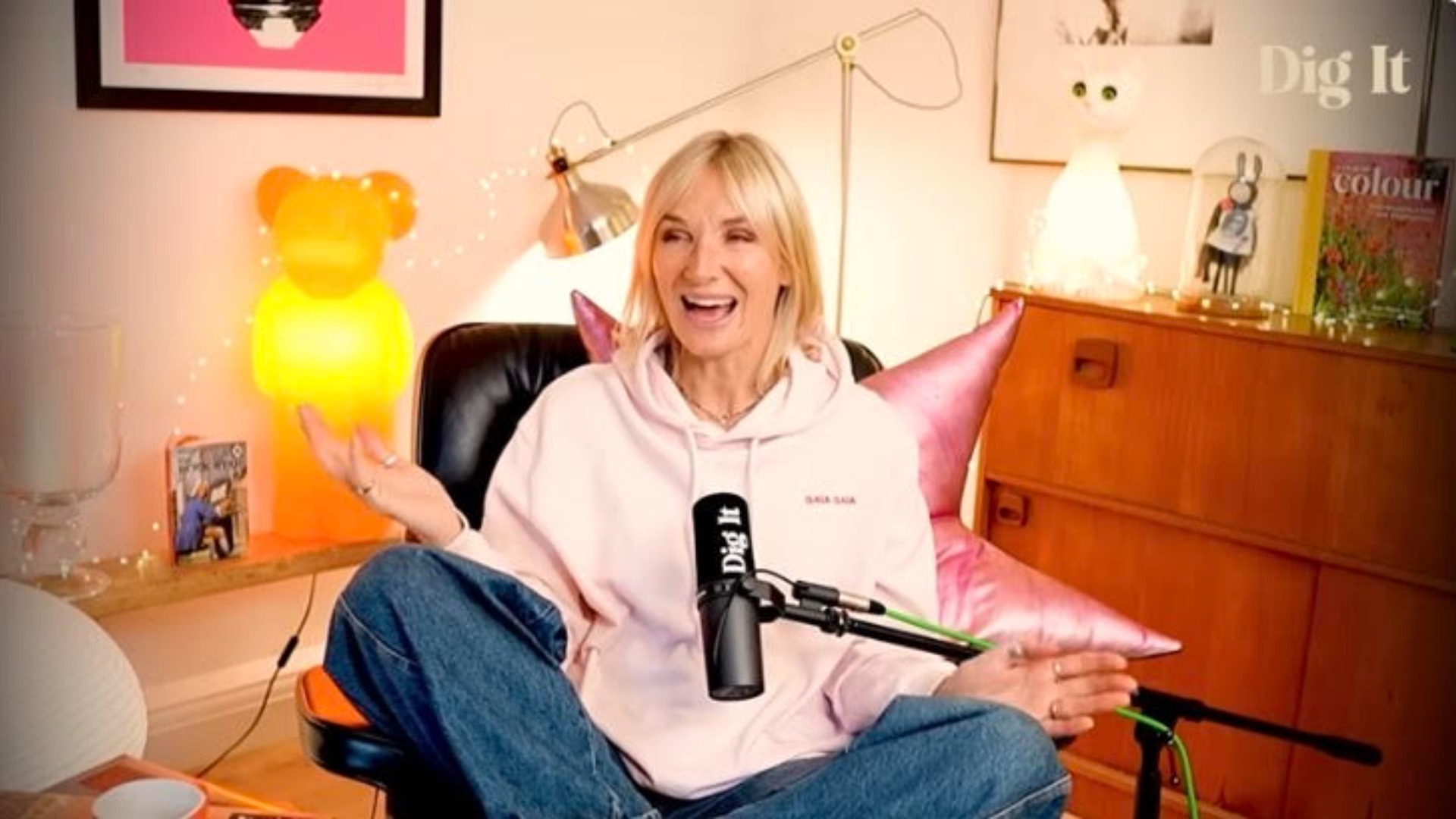 Jo Whiley presenting the Dig It podcast