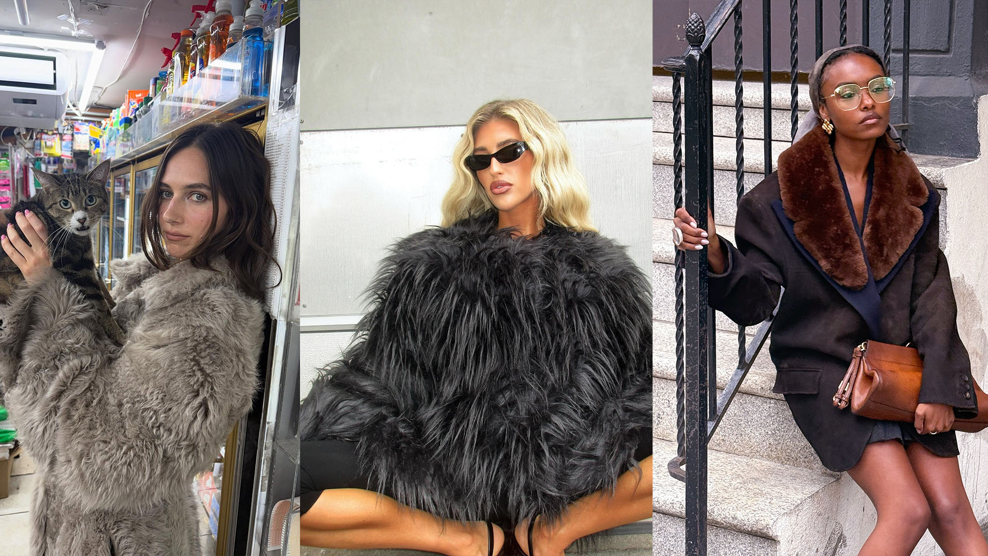 women wearing fur coats