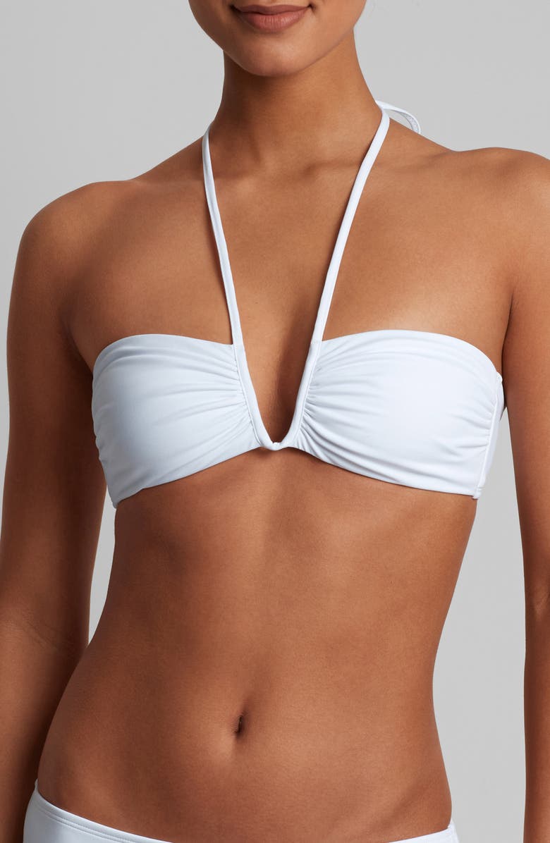 Shirred V-Wire Bikini Top